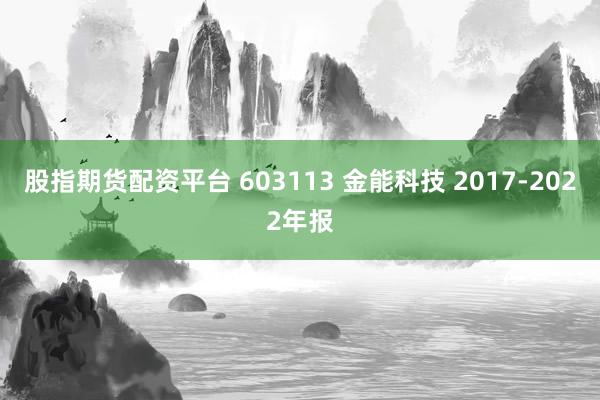 股指期货配资平台 603113 金能科技 2017-2022年报